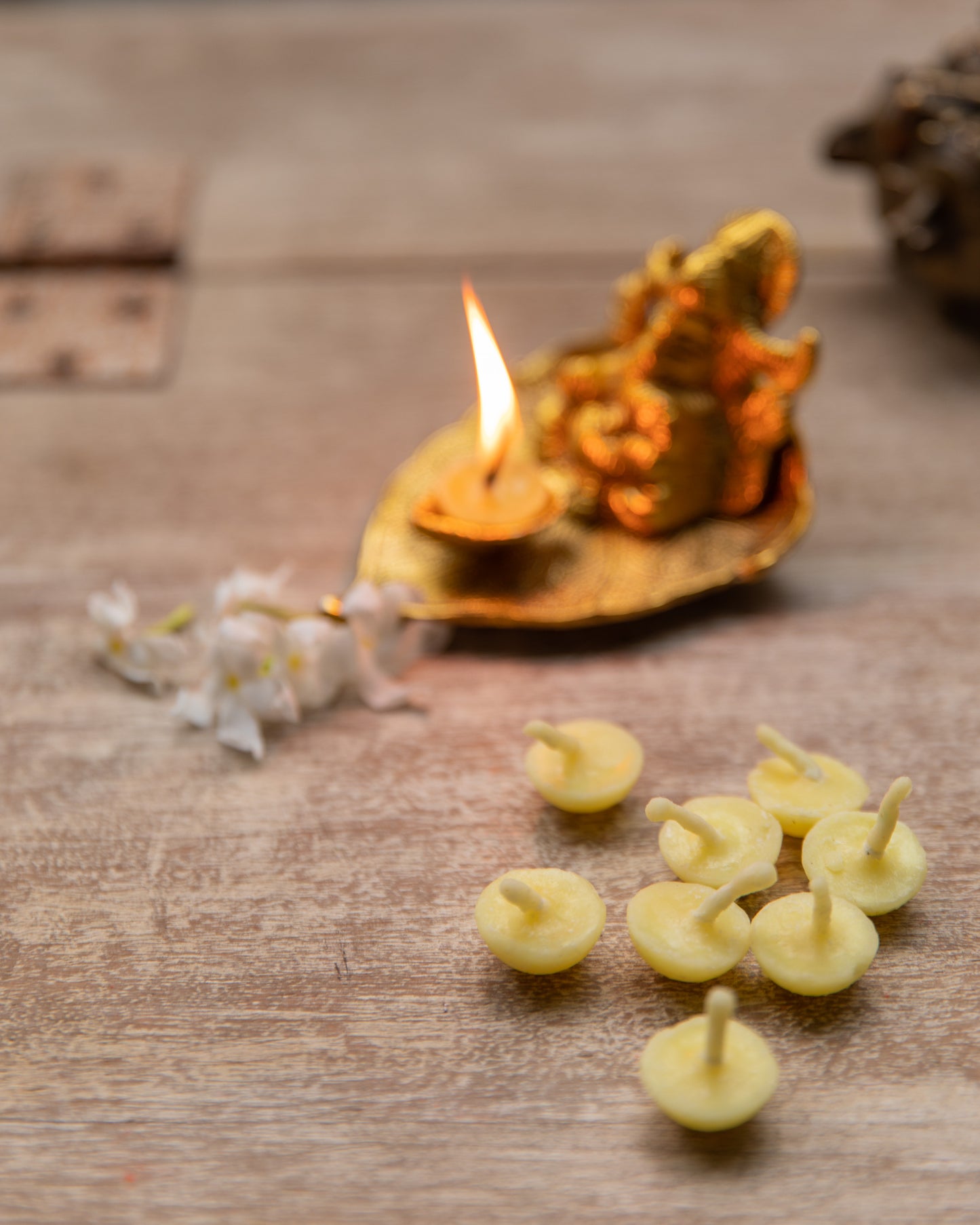 Ghee baati, a radiant lamp fueled by pure clarified butter