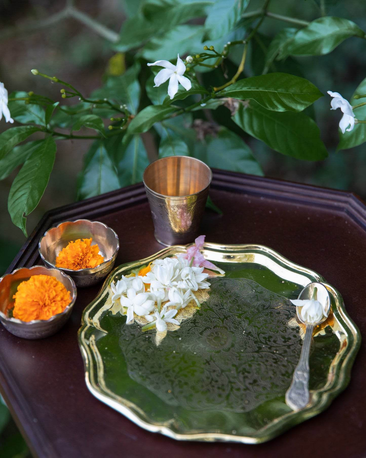 Kaansa Pooja Thali With Authentic Gold Plating