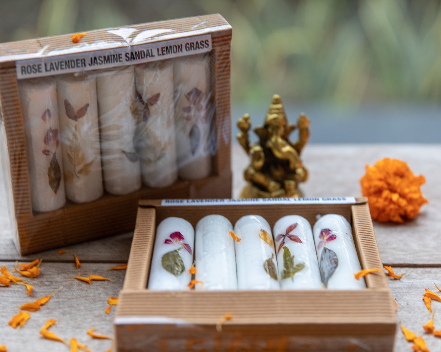 Our candles are crafted with the highest quality soybean wax, chosen for its eco-friendly properties, clean-burning nature, and soothing fragrance.