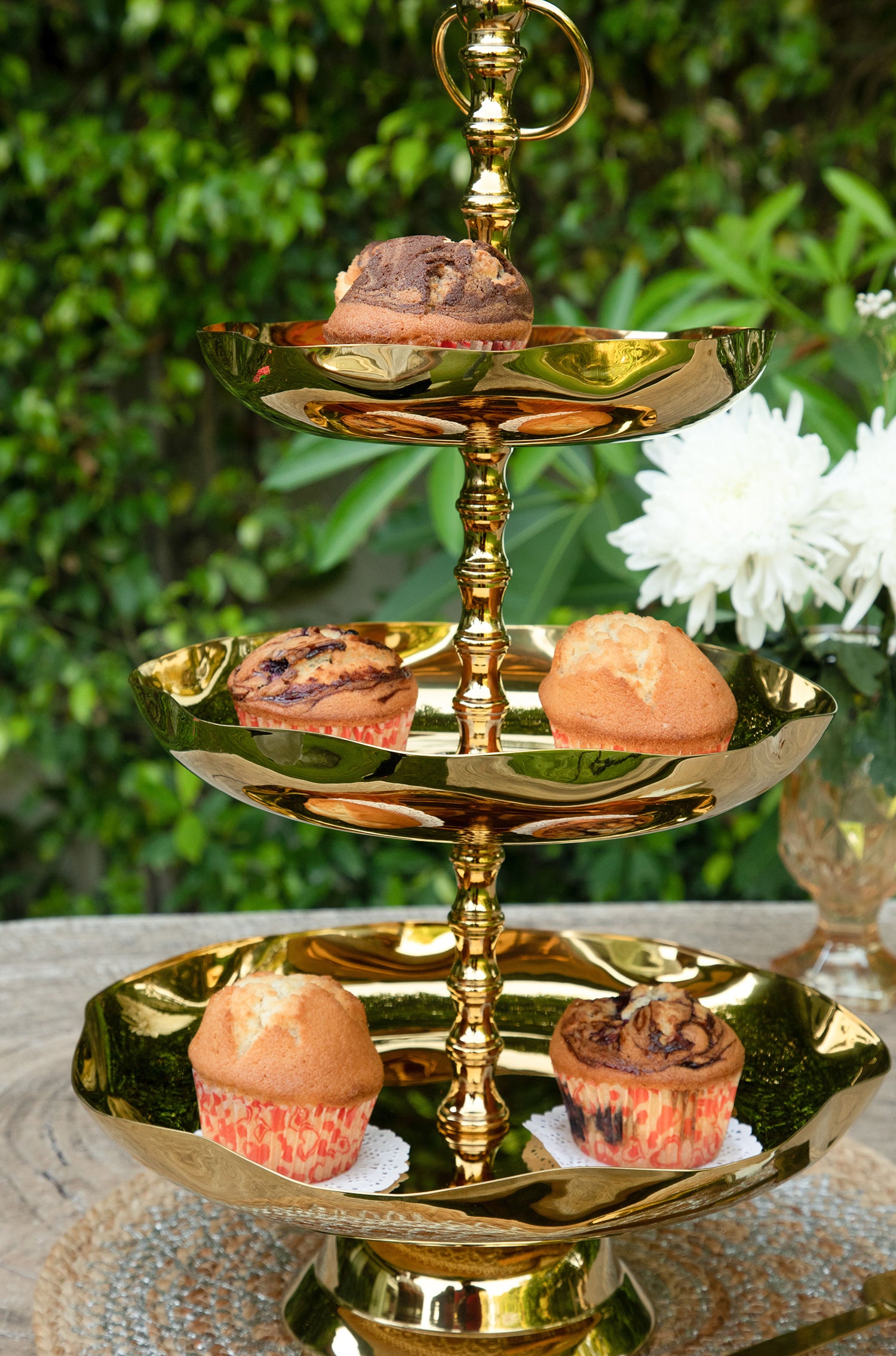 Tier Gold Cake Stand - Main Image