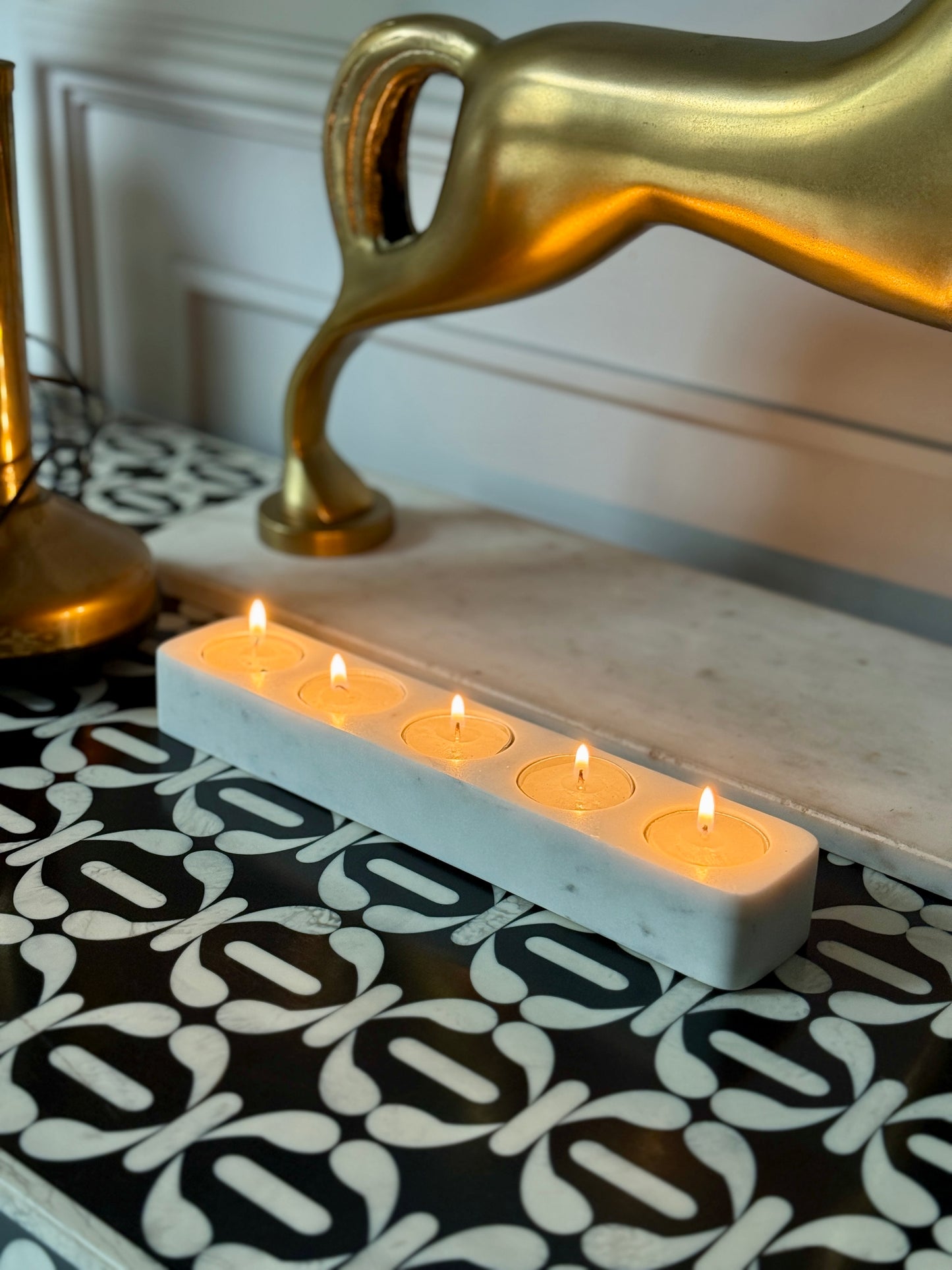 Elevate your space with this exquisitely crafted Eira Marble Candle Stand, a perfect blend of luxury and minimalism. Handcrafted from premium marble.