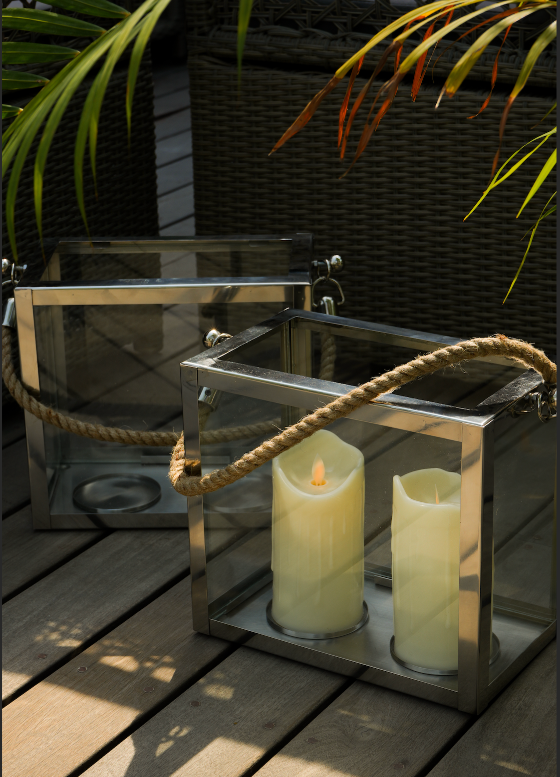 Ahvi Glass Candle Lanterns