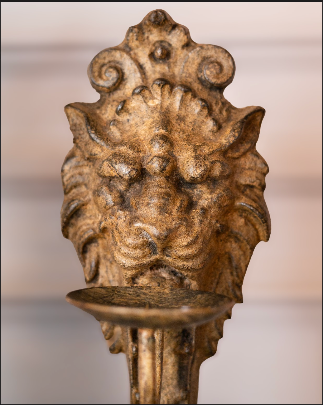 Handcrafted with premium metal with a vintage patina, it serves as both décor and statement, bringing an old-world charm to any space.