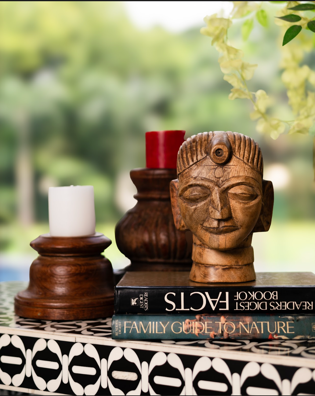 The Shanta Gauri is a hand-carved wooden bust that embodies quiet strength and meditative calm. Inspired by the divine essence of Gauri — the goddess of purity and compassion — this sculpture radiates serenity with its closed eyes and tranquil expression.