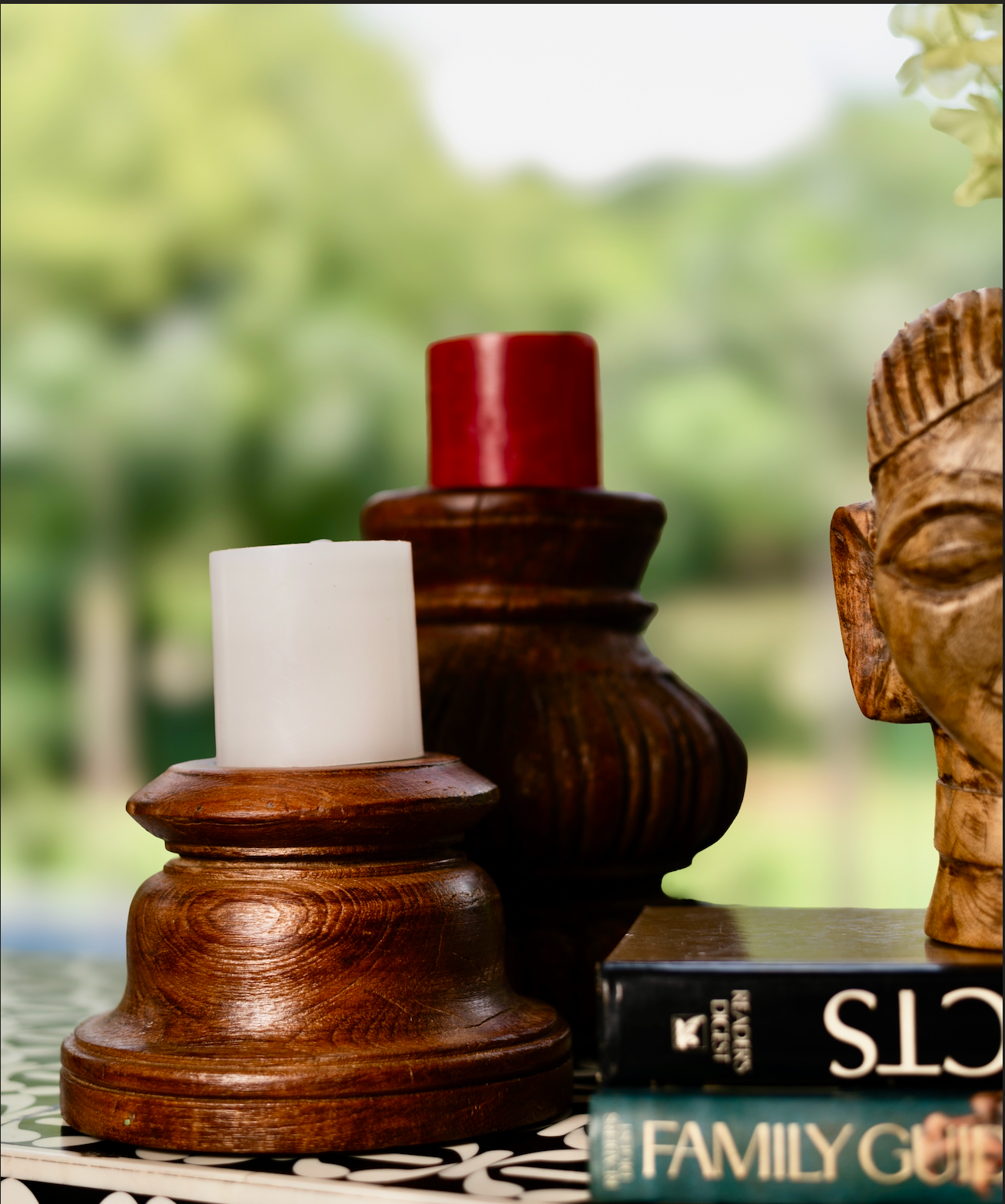 The Deepstambh set brings timeless craftsmanship into your home. Hand-carved from solid wood, this versatile candle stand celebrate simplicity and form — with a smooth rounded design.