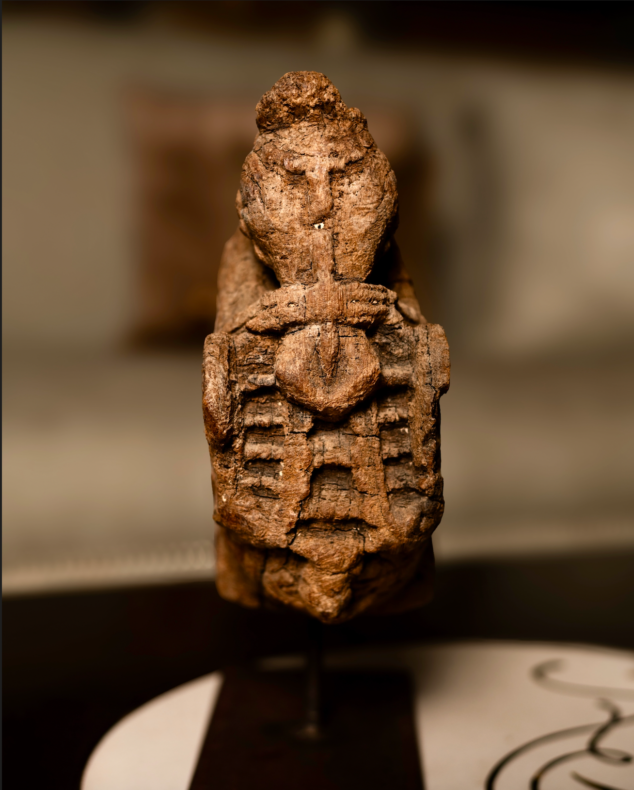 The Rūpa Shilp Sculptures are salvaged wooden fragments reimagined as collectible art. Hand-carved with distinct motifs — one a stylised horse face symbolising vitality and endurance, the other a blossoming flower representing beauty and renewal.