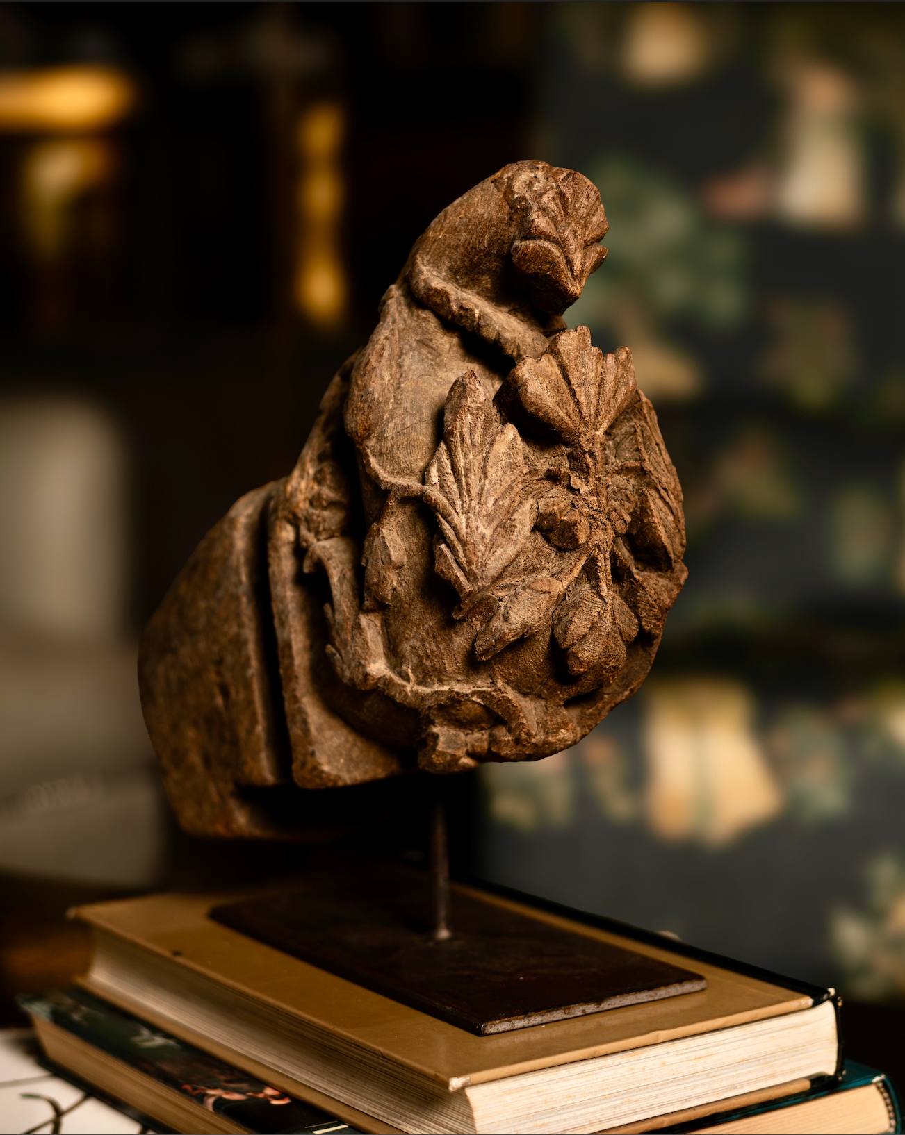 The Rūpa Shilp Sculptures are salvaged wooden fragments reimagined as collectible art. Hand-carved with distinct motifs — one a stylised horse face symbolising vitality and endurance, the other a blossoming flower representing beauty and renewal.
