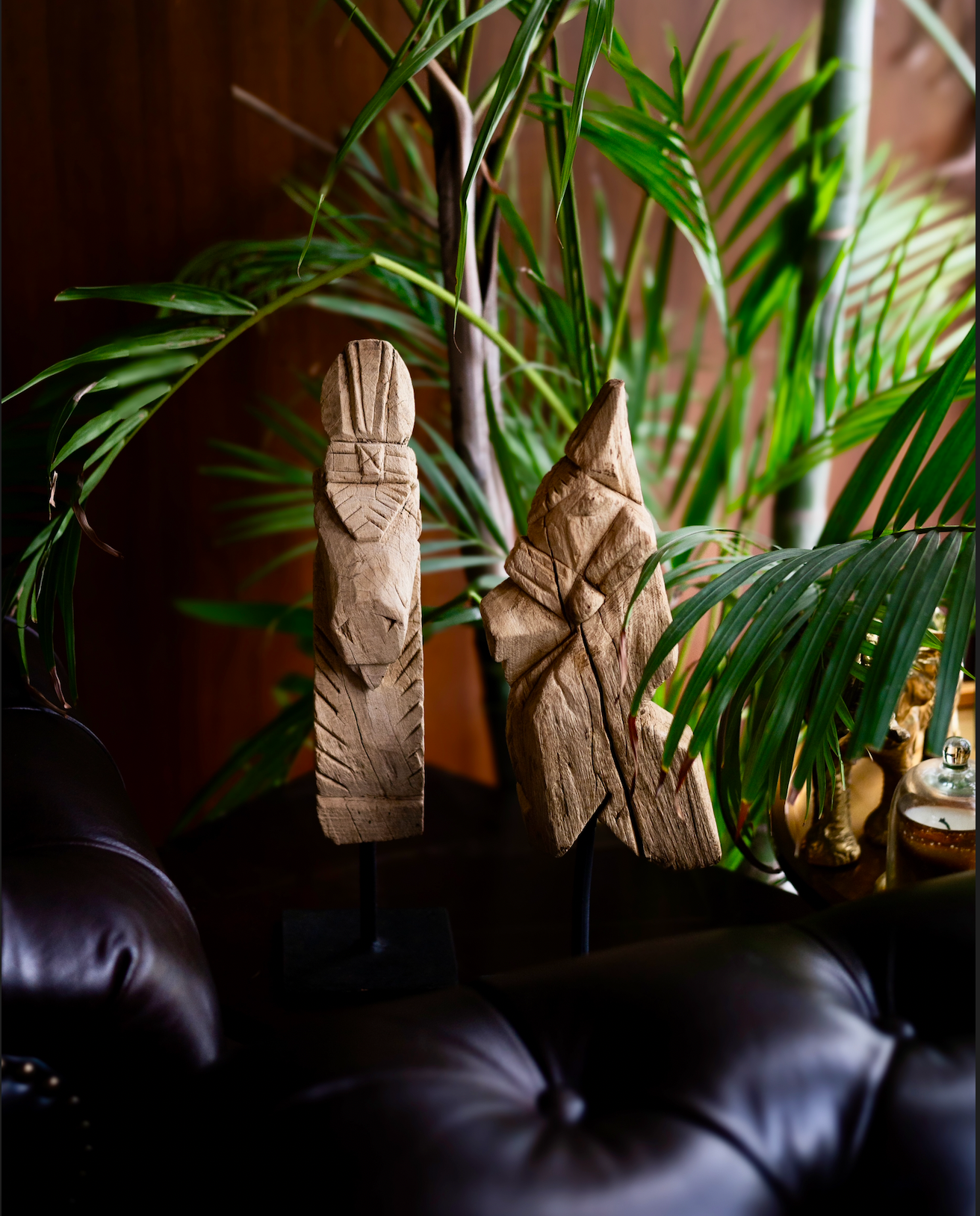 Hand-carved from salvaged wood, Ādya (आद्य) — meaning the original, the primal — captures the timeless strength of the horse in an abstract, totem-like form. Its raw carving and minimal detailing strip away ornamentation, leaving only the essence of power, endurance, and grace.