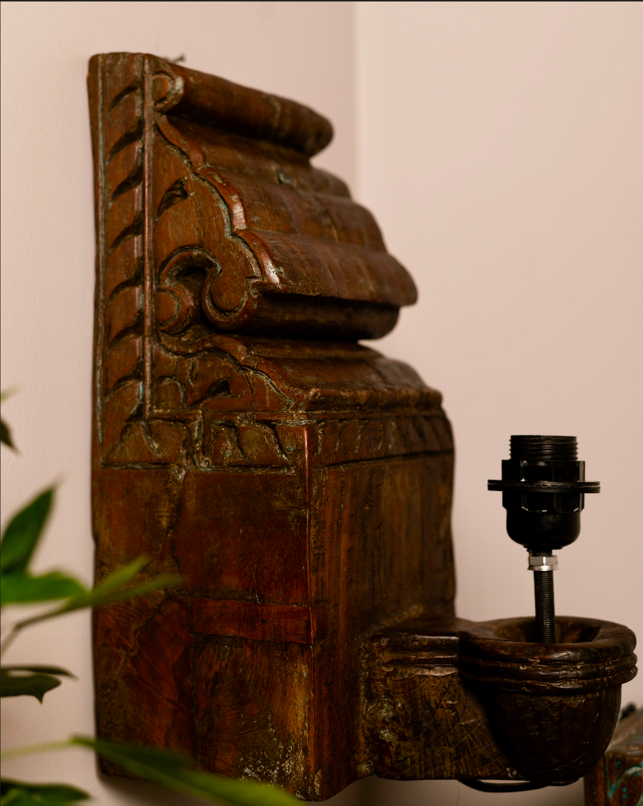 Crafted from salvaged wooden corbels, the Heritage Corbel Lamps blend history with functionality. Available in two sizes, these versatile pieces can be wall-mounted or styled on tables and consoles as statement accents.