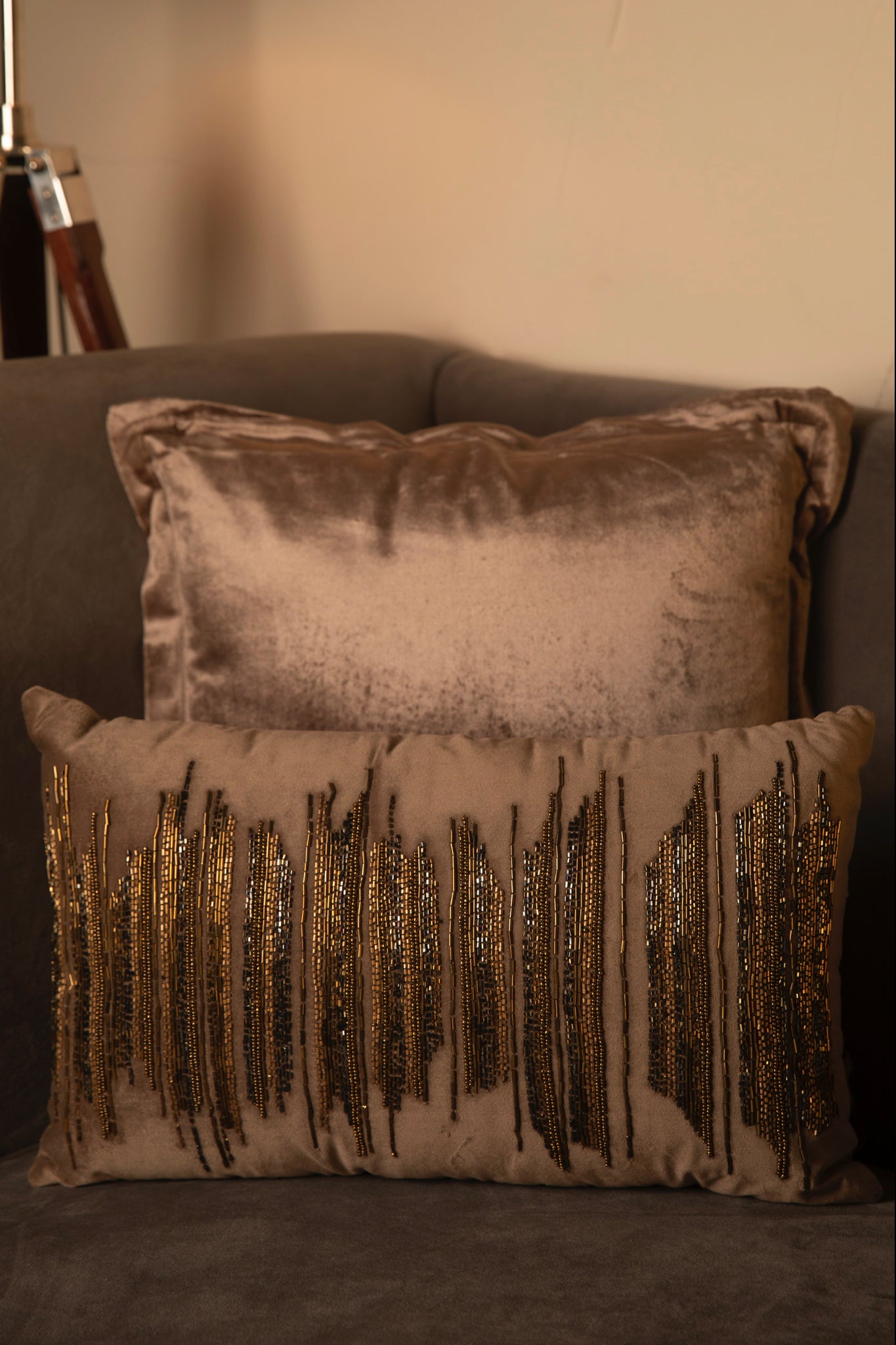 Lure Beaded Bolster Cushion LeelaTheStore