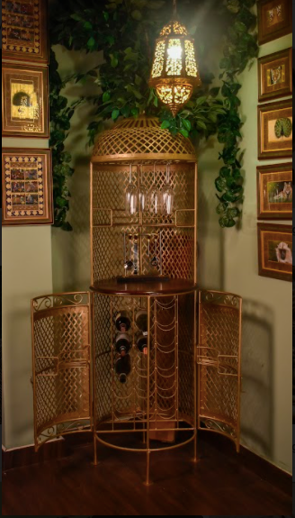 A Bar For Home, Made With 100% Brass With Storage.