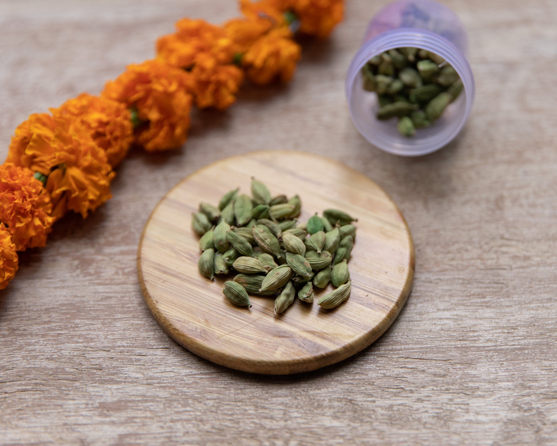 Elaichi, or cardamom, stands as a symbol of purity, fragrance, and spiritual awakening.