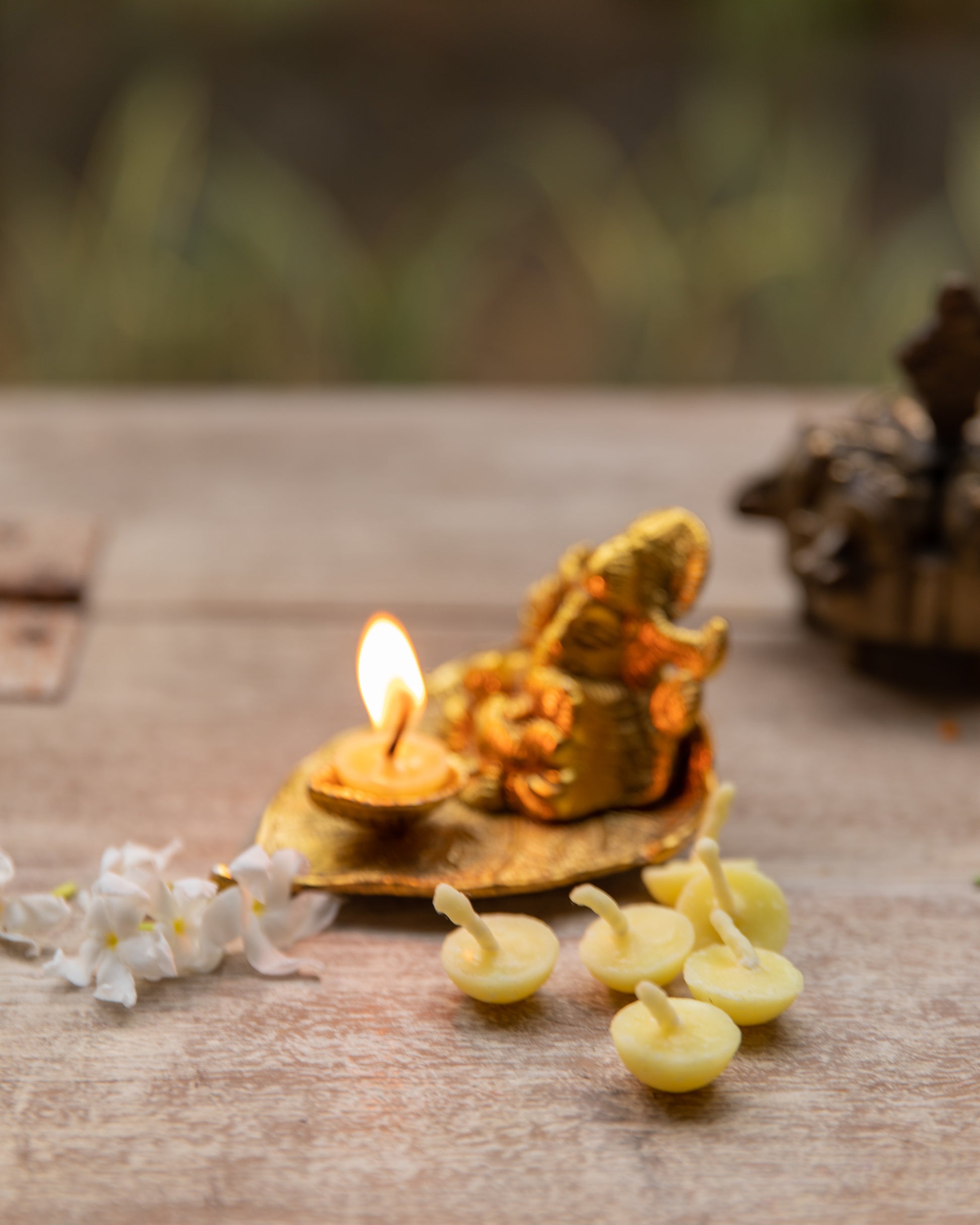 Ghee baati, a radiant lamp fueled by pure clarified butter
