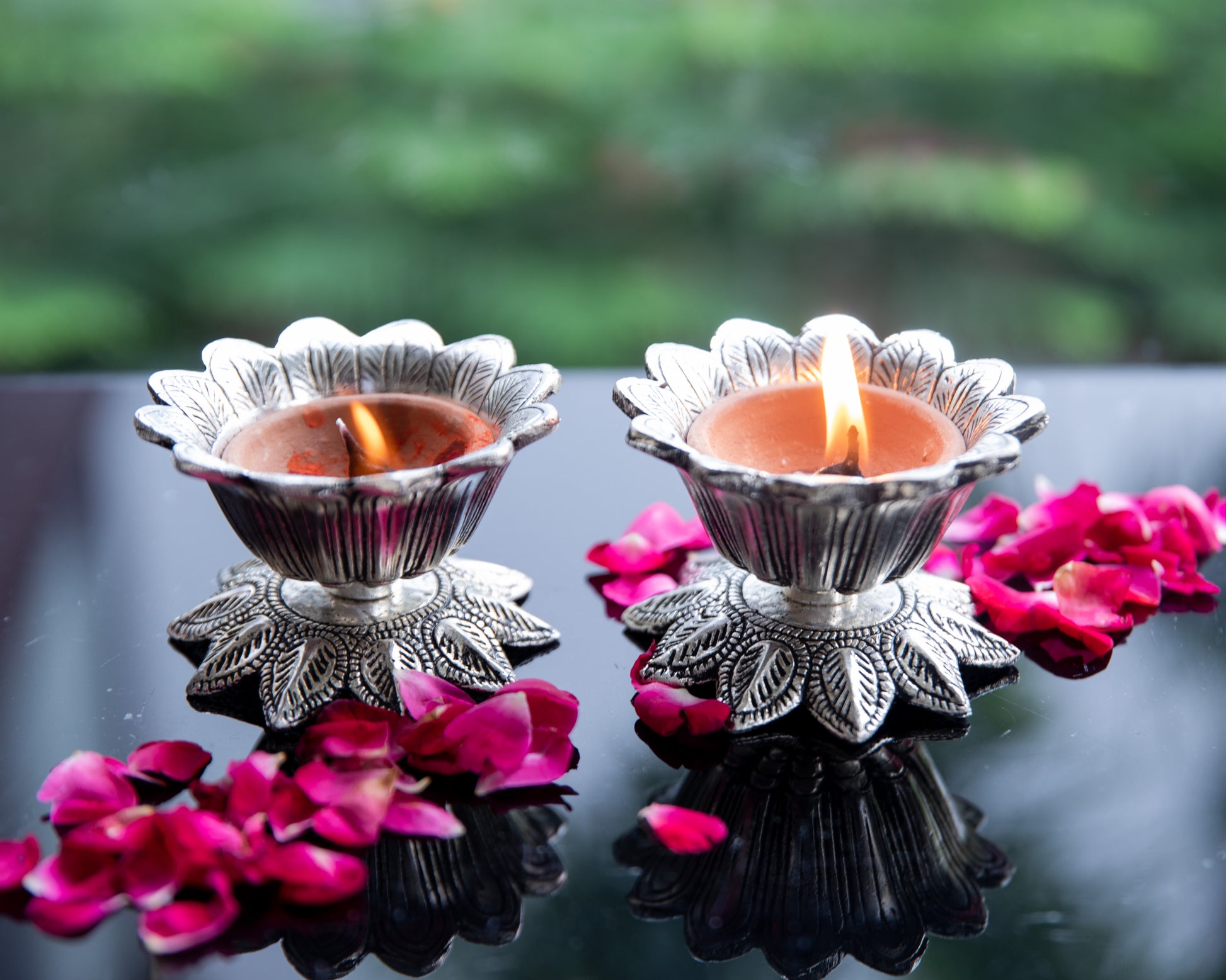 Leela's Lotus Diya is intricately designed diya and Its compact size makes it a versatile addition to your altar or meditation space.    