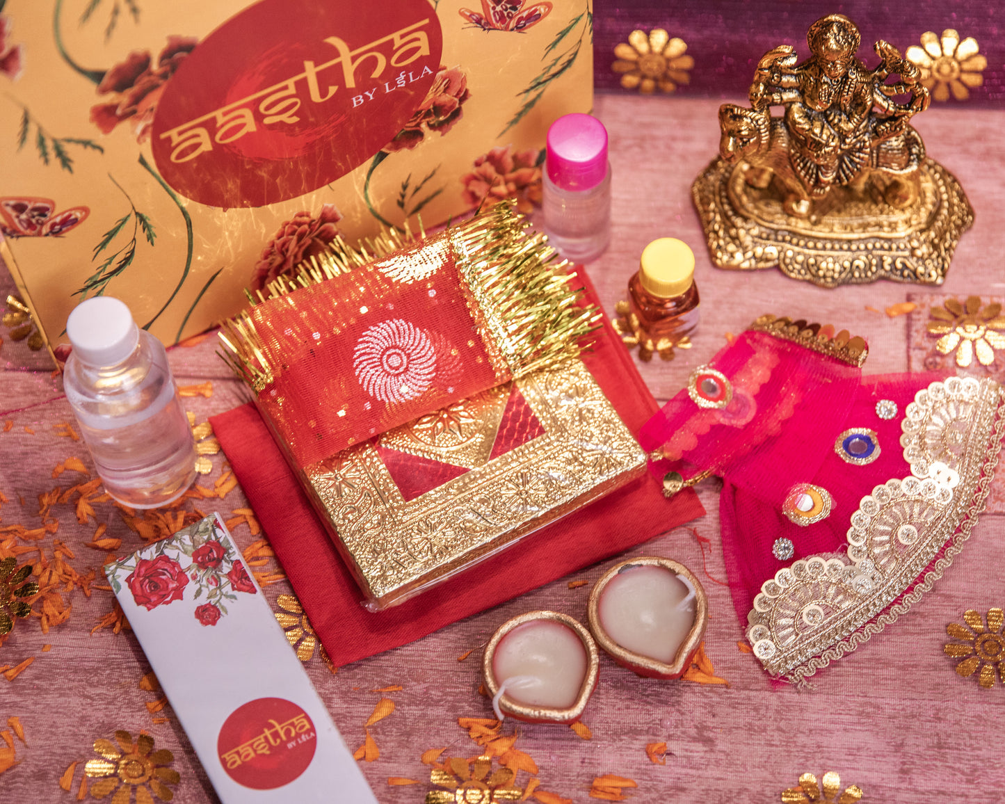 LeelaTheStore's Navratri Pooja Box is a complete set that includes all the essential samagri required for a proper Navratri pooja.