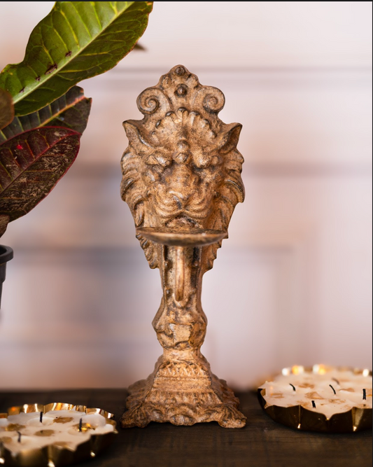  Handcrafted with premium metal with a vintage patina, it serves as both décor and statement, bringing an old-world charm to any space. 