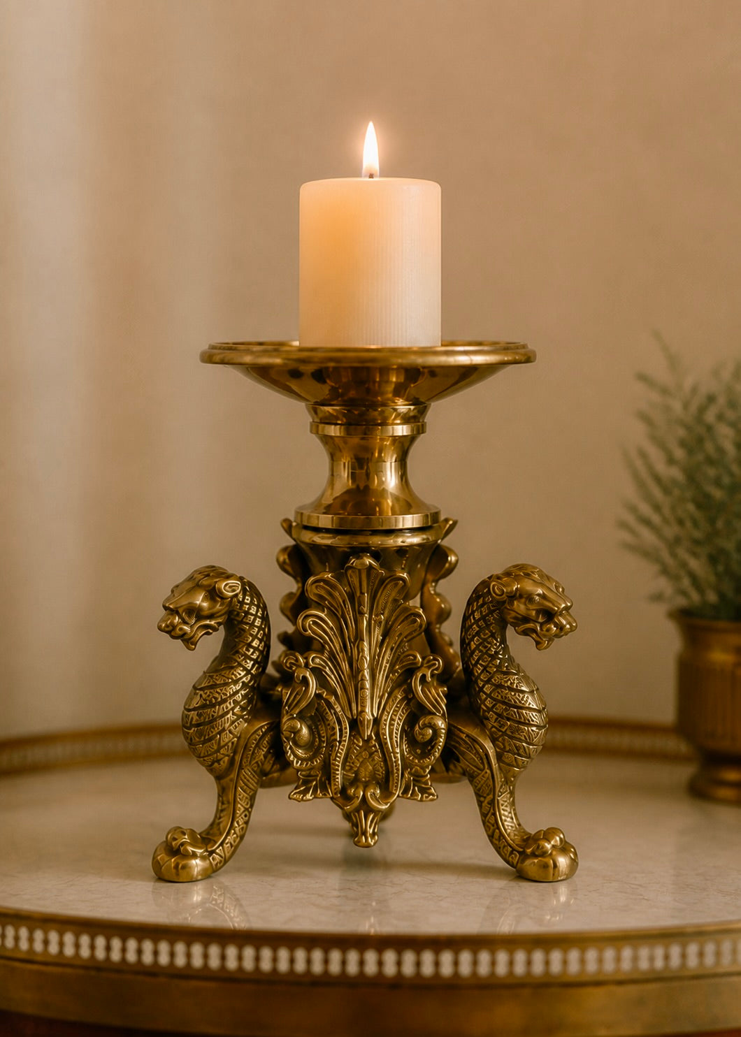 The Prowling Leopards Candle Stands