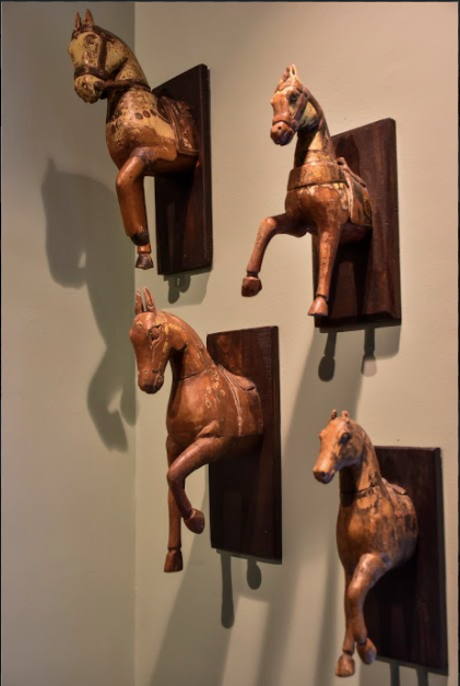 A Collection of Wooden Wall Horses, Made of 100% Mango Wood, Coming in Three sizes!