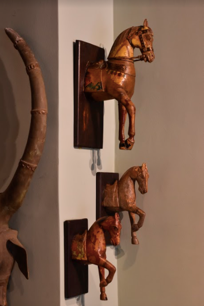 A Collection of Wooden Wall Horses, Made of 100% Mango Wood, Coming in Three sizes!