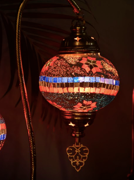 Mosaic Turkish Lamp - Pink