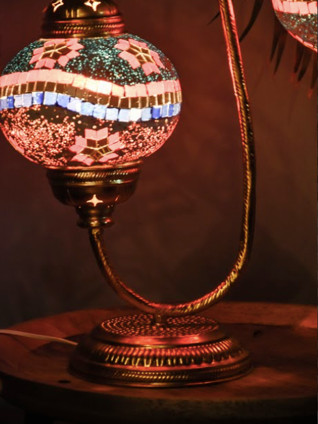 Mosaic Turkish Lamp - Pink