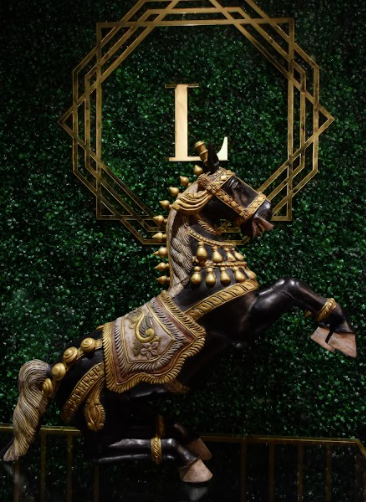 Madhurai Horse Handcrafted using a single piece of wood, this Leela statement artefact was almost destroyed with the ancient temple it was found in! 