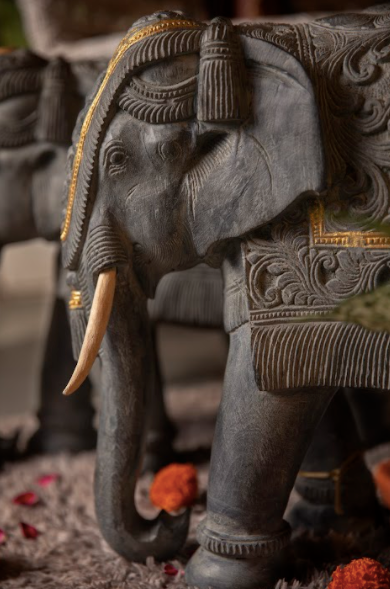 Made With Mango Wood, The Imperial Elephant Showpieces are Hand Carved to resemble elephants as part of the royal entourage 