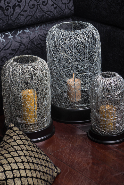 A collection of stunning & subtle candle stand set, made with recycled wires.